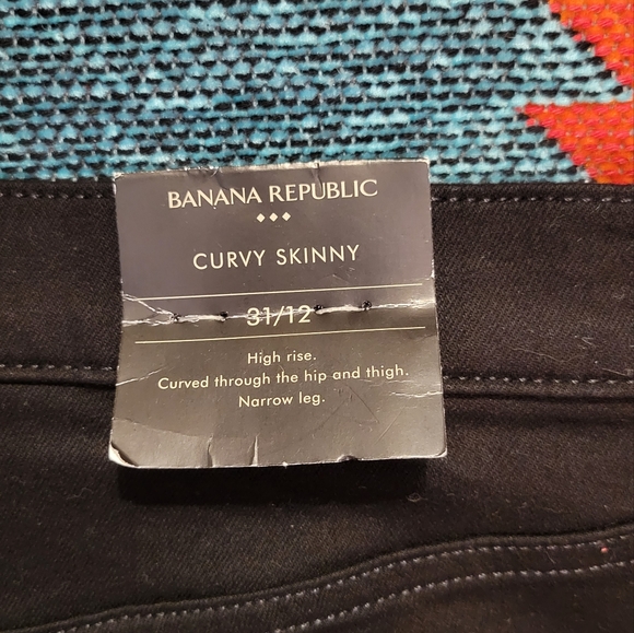 NWT Banana Republic Curvy High-Rise Skinny Jean Black SZ 31 / 12 - Picture 7 of 11